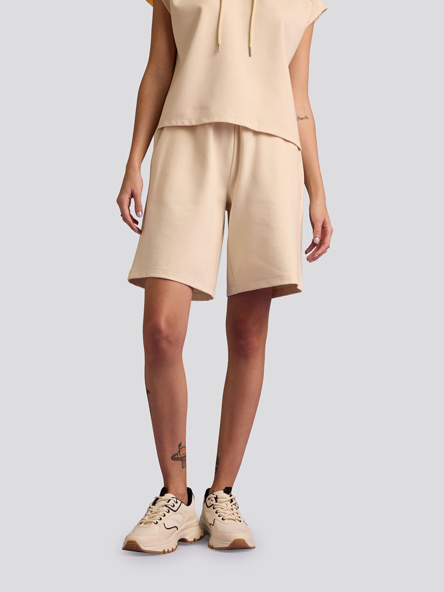 beige oh so cool shorts