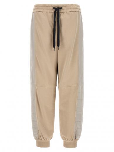 beige padded insert joggers