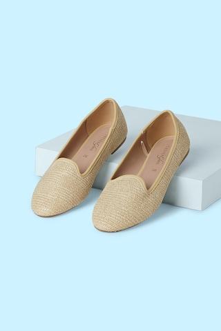 beige patterned casual women loafers