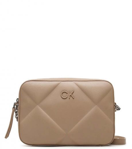 beige quilt small crossbody bag