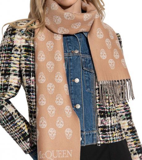 beige reversibile scarf