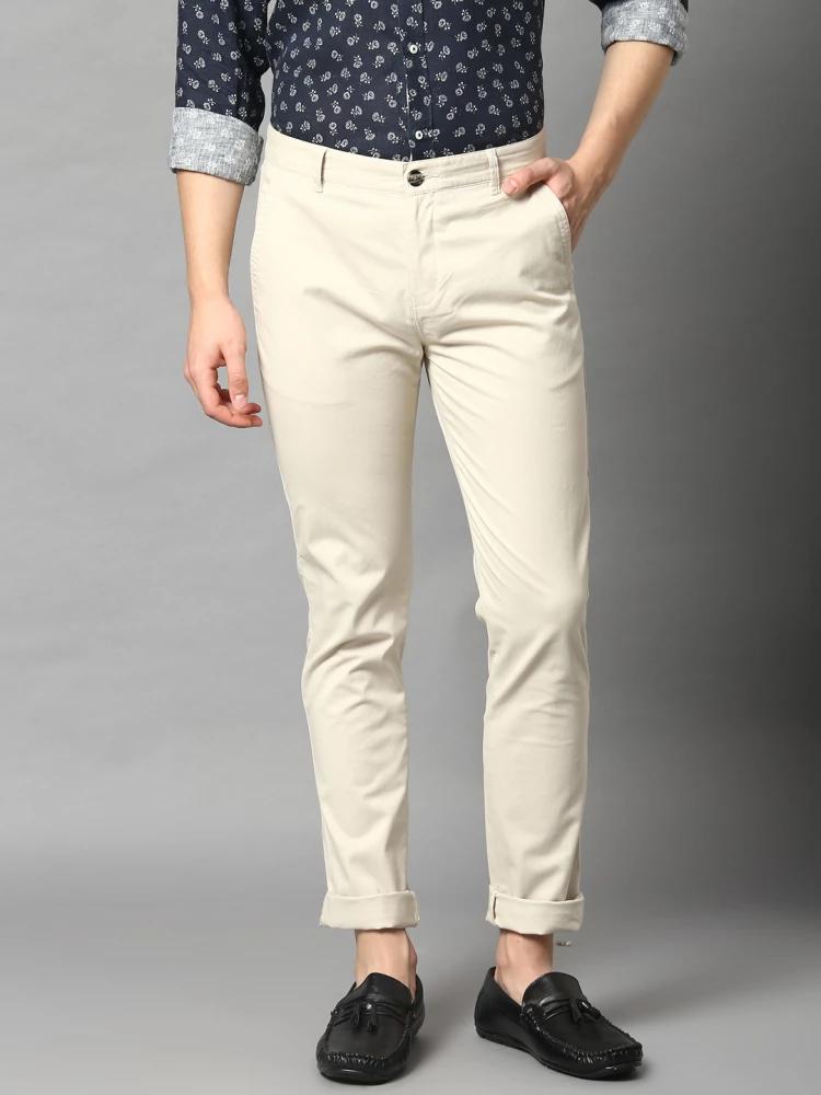 beige slim fit trouser