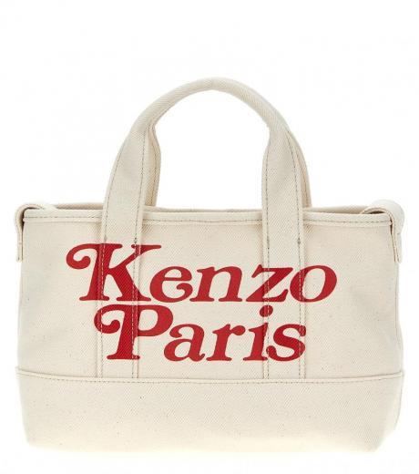 beige small kenzo utility shopping bag