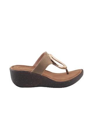 beige solid casual women sandal