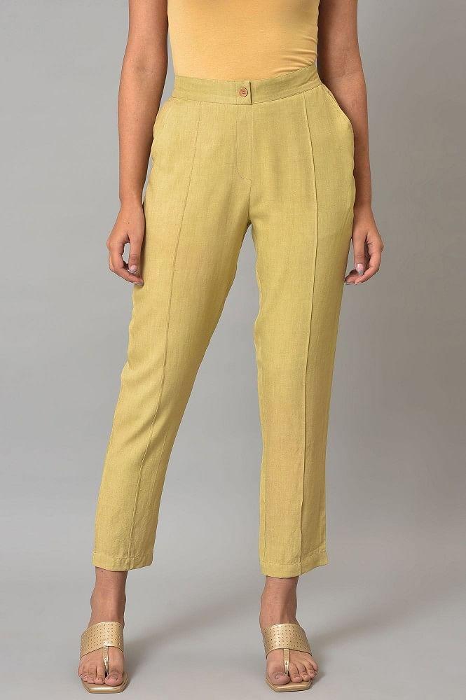 beige straight fit plus size trouser pants