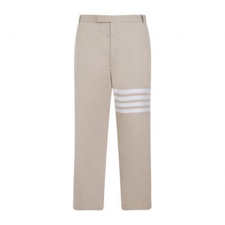 beige straight leg trousers