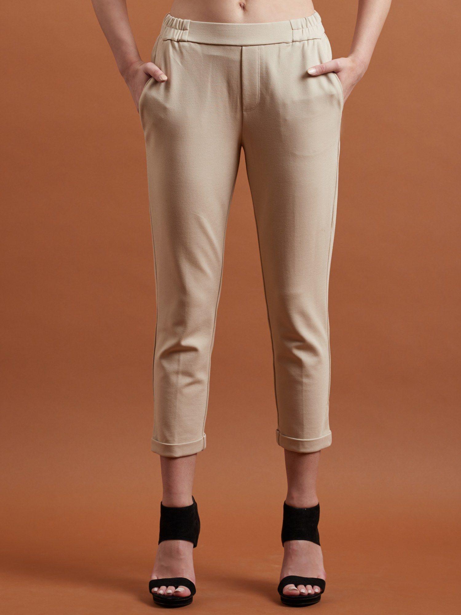 beige straight pant