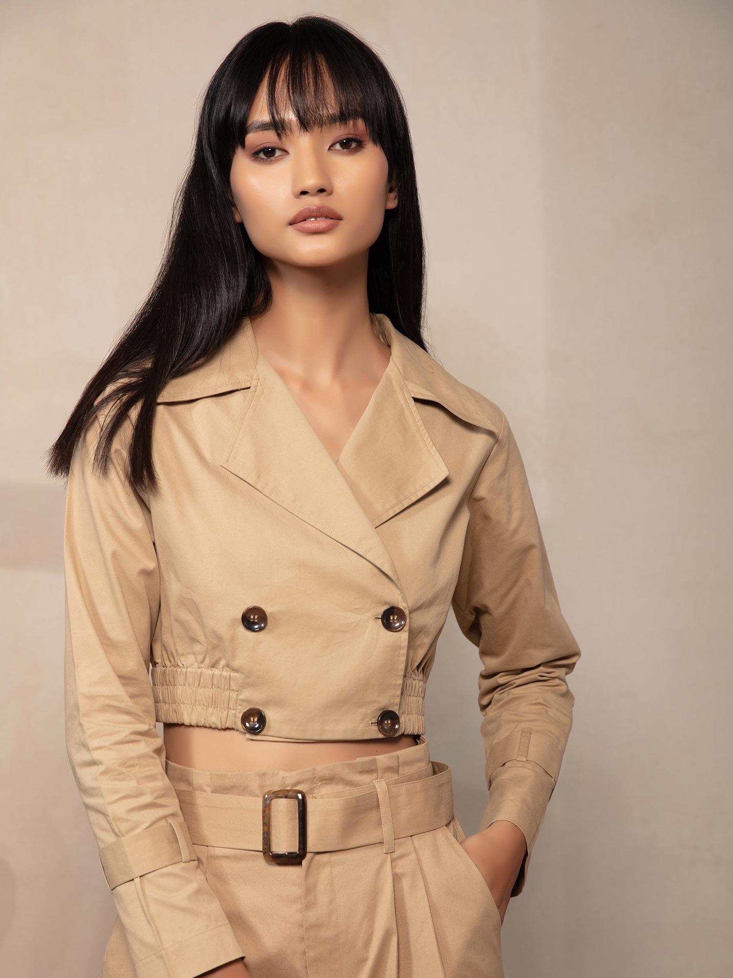 beige styles of the spotlight jacket