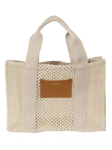 beige tote bag