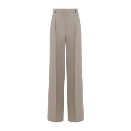 beige wide leg buttons pants