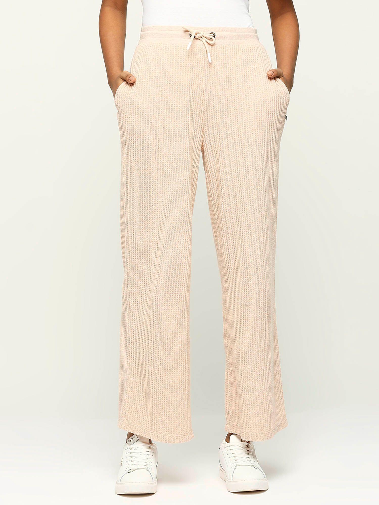 beige wide leg sweatpants