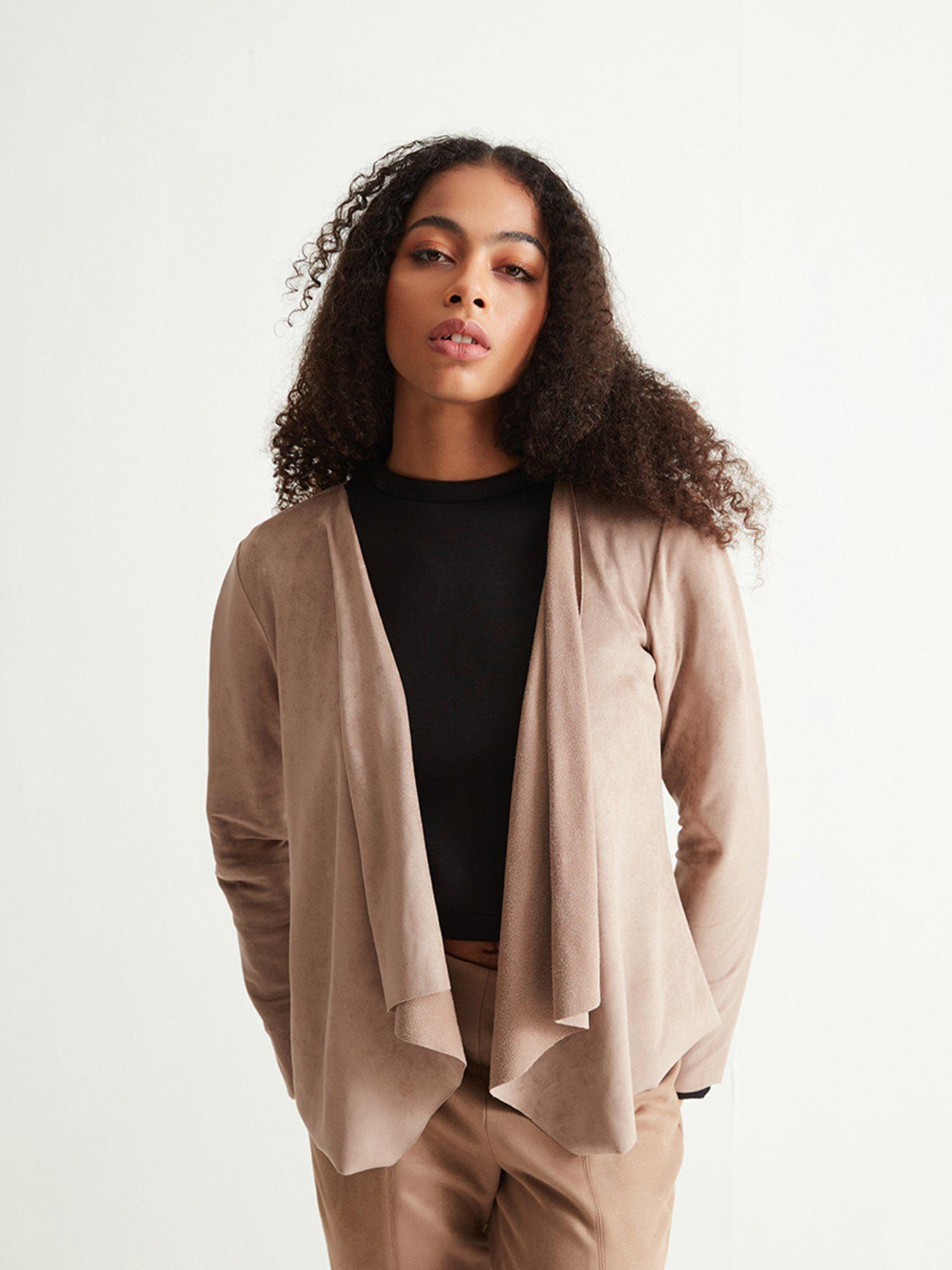 beige winter fall shrug