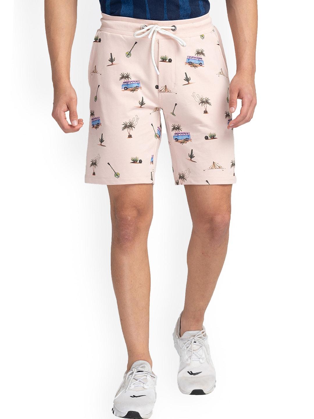 being human men conversational printed cotton regular shorts