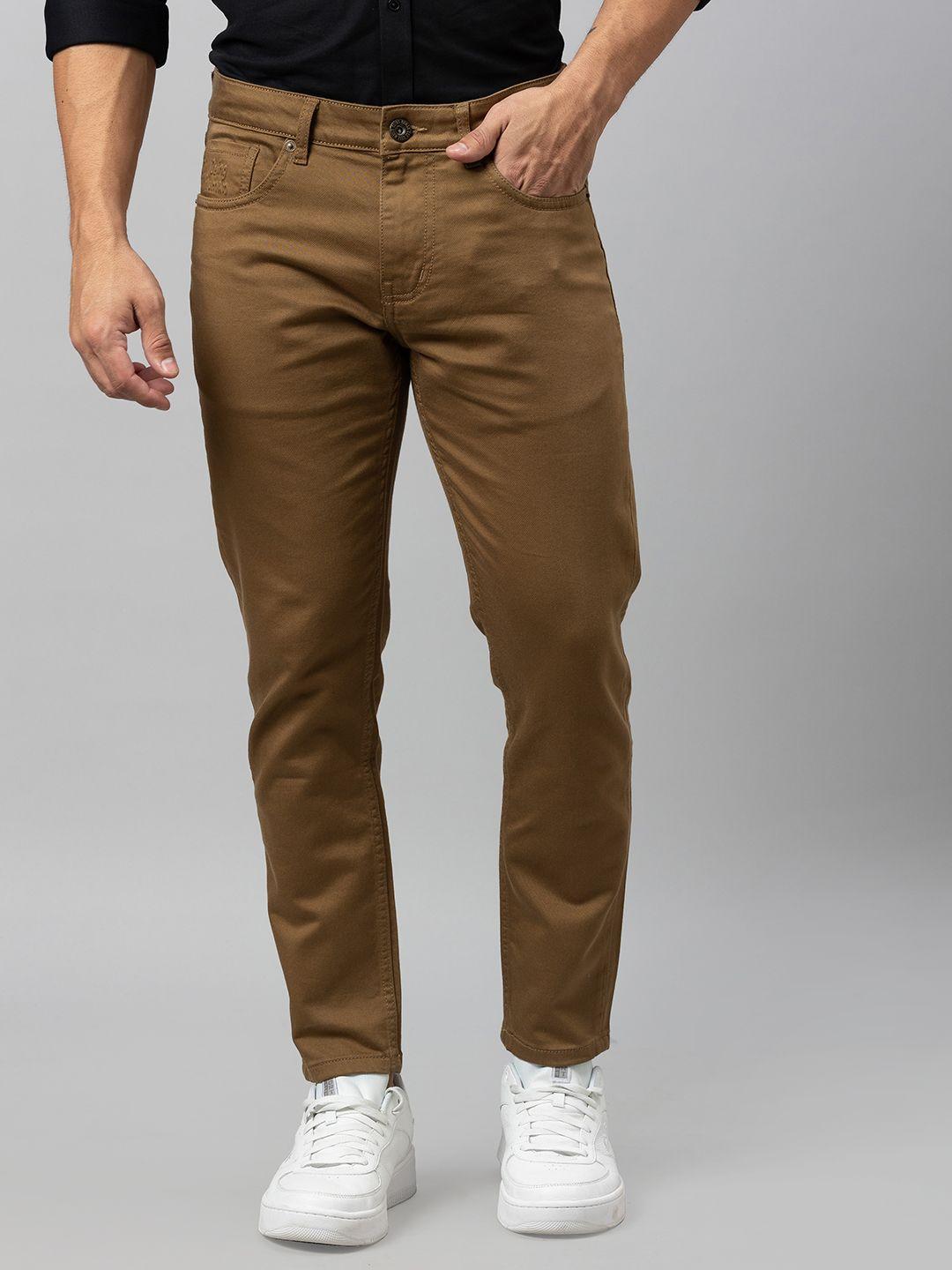 being human men khaki solid jeans