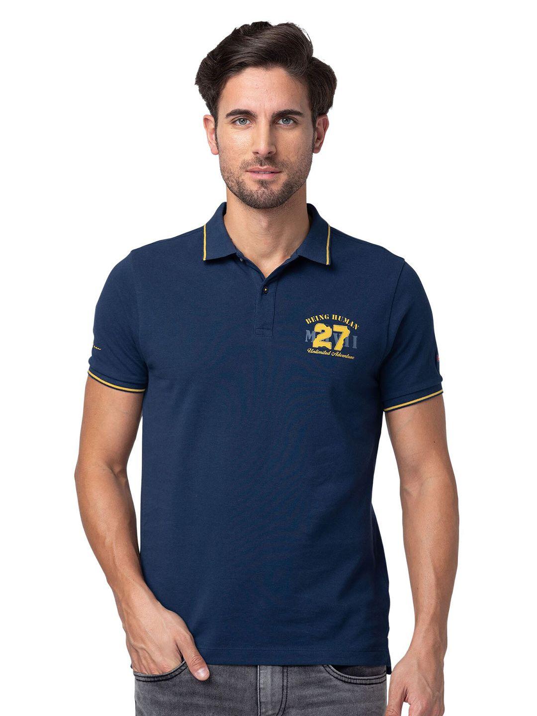 being human polo collar cotton regular t-shirt