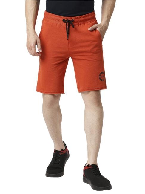 being human regular fit mens track shorts-orange