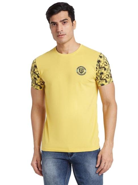 being human yellow regular fit t-shirt
