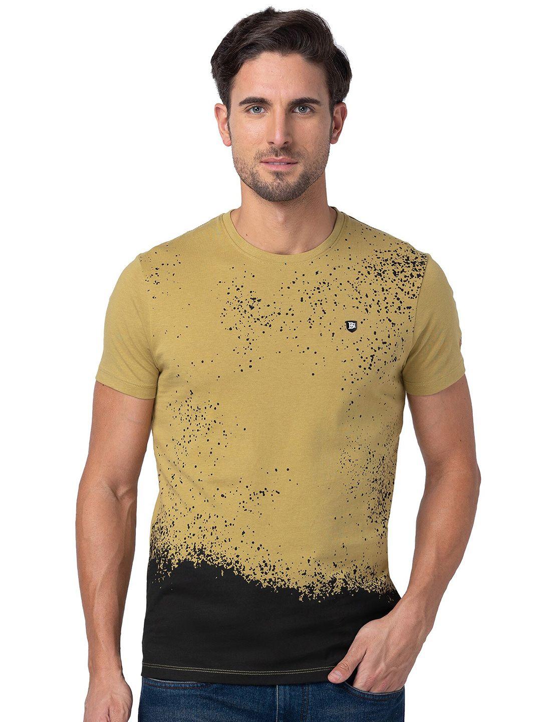 being human abstract printed round neck cotton regular t-shirt