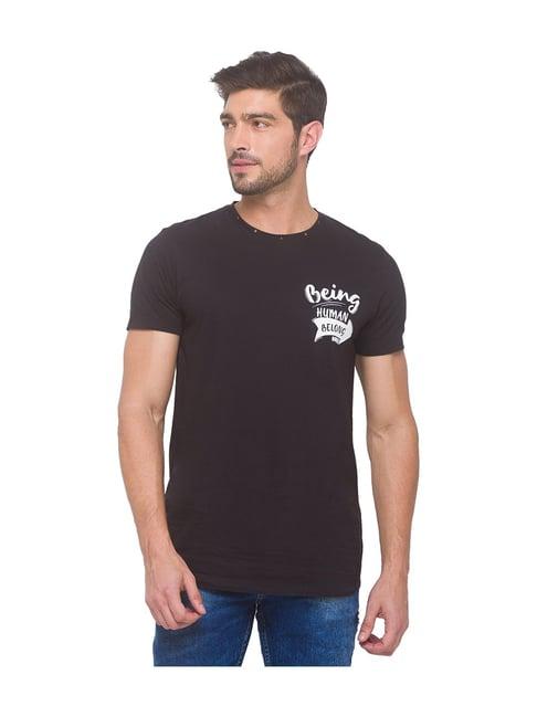 being human black cotton crew neck t-shirt