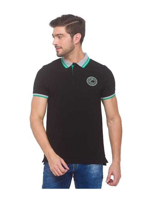 being human black cotton polo t-shirt