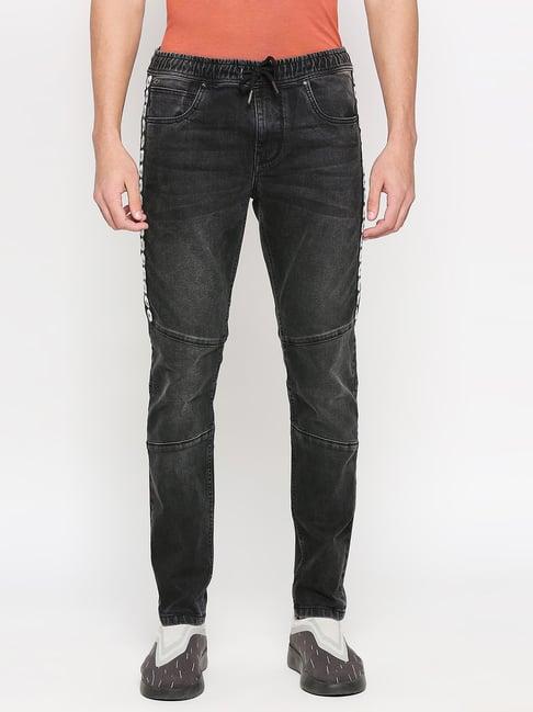 being human black jogger fit lightly washed jeans