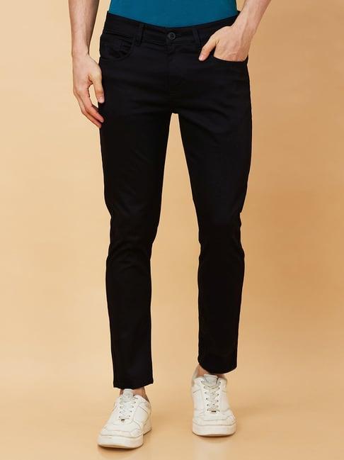 being human black super slim fit trousers