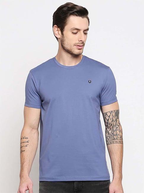 being human blue cotton slim fit t-shirt