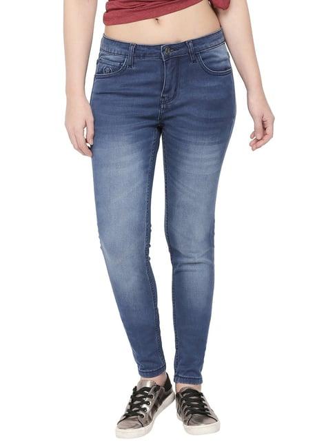 being human blue low rise jeans