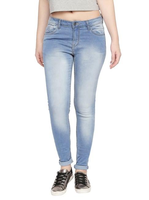 being human blue low rise jeans