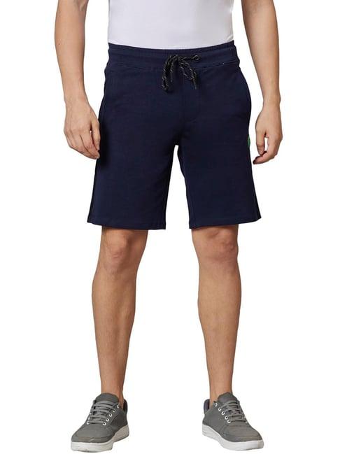 being human blue regular fit shorts