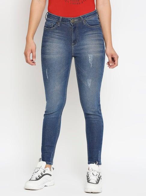 being human blue super skinny fit jeans