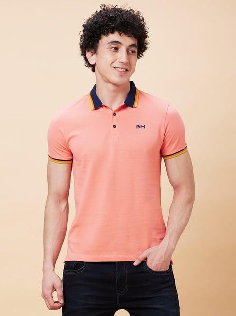 being human coral regular fit polo t-shirt