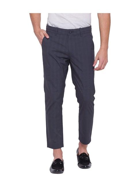 being human dark grey regular fit trousers