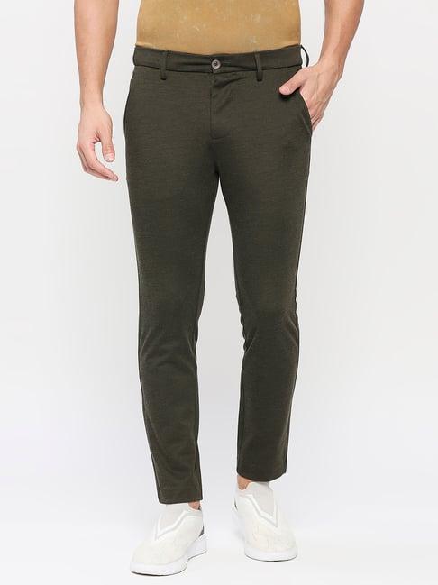 being human dark olive regular fit chinos