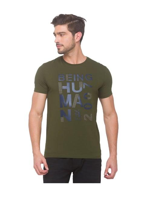 being human forest green crew neck t-shirt