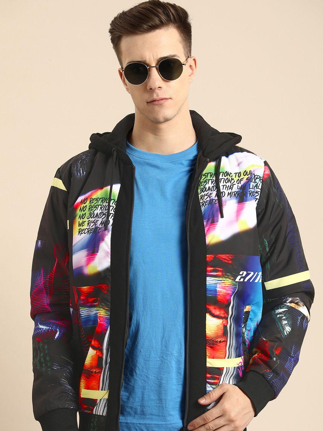 being human graphic printed padded jacket