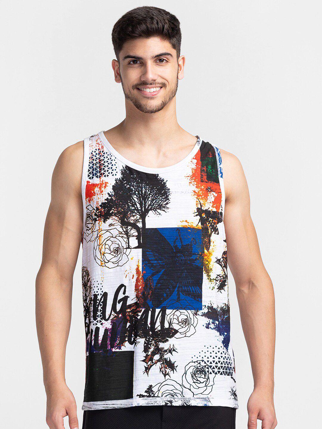 being human graphic printed sleeveless sports t-shirt