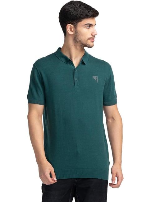 being human green regular fit polo t-shirt