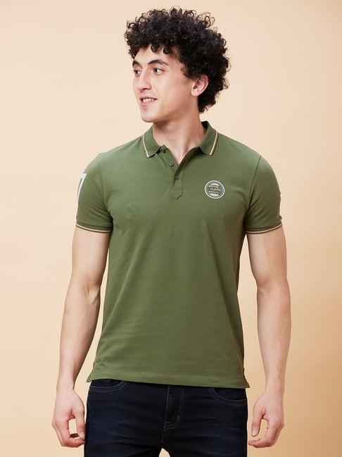 being human green regular fit polo t-shirt