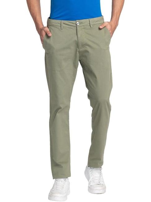 being human green slim fit chinos