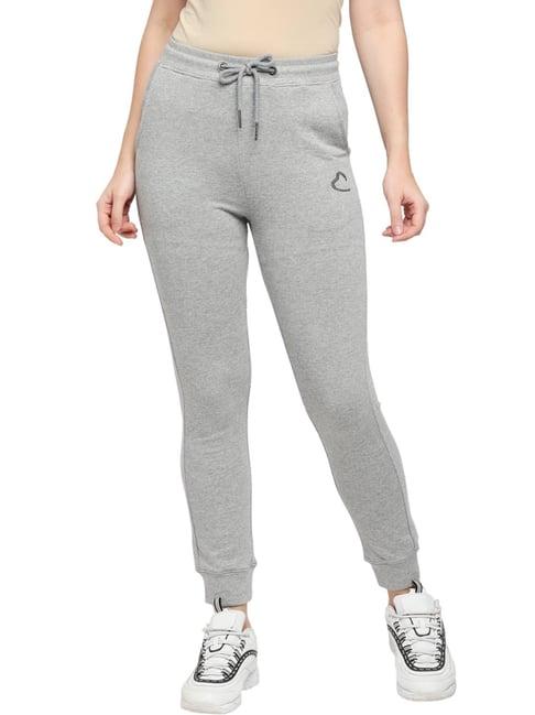being human grey cotton mid rise joggers