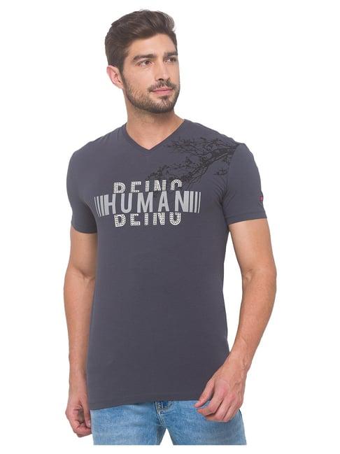 being human grey printed short sleeves t-shirt