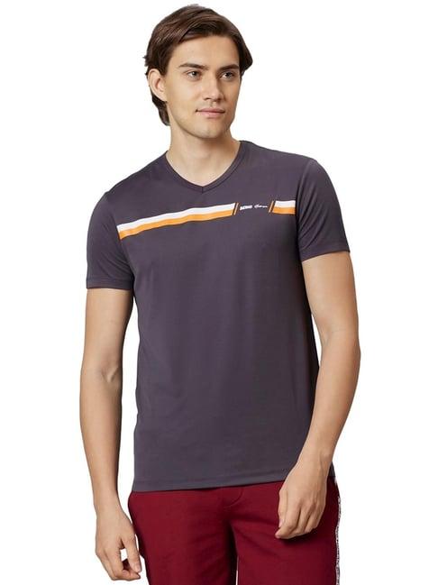 being human grey regular fit printed t-shirt