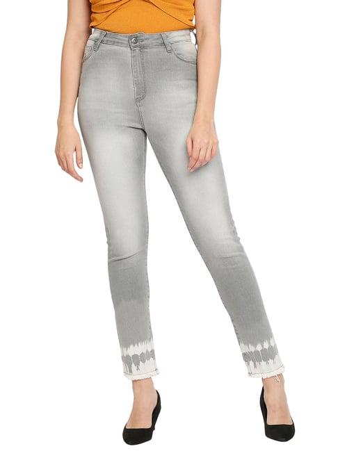 being human grey straight fit heavily washed jeans