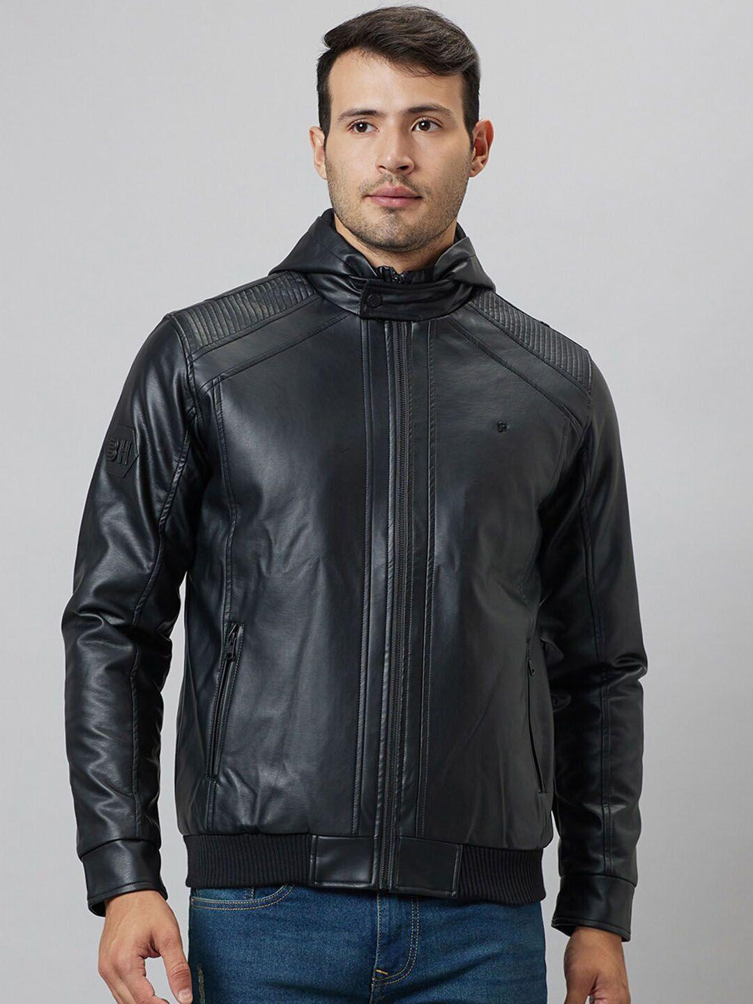 being human hooded long sleeves biker jacket