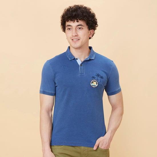 being human men applique embroidered slim fit polo t-shirt