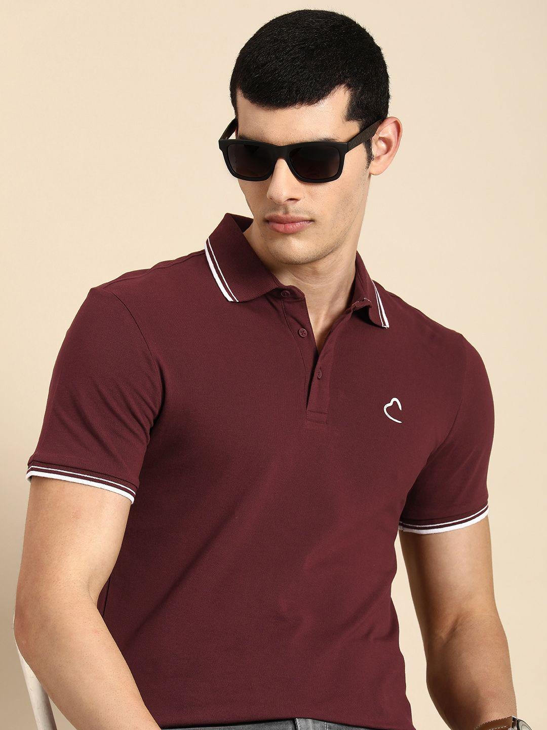 being human men polo collar t-shirt