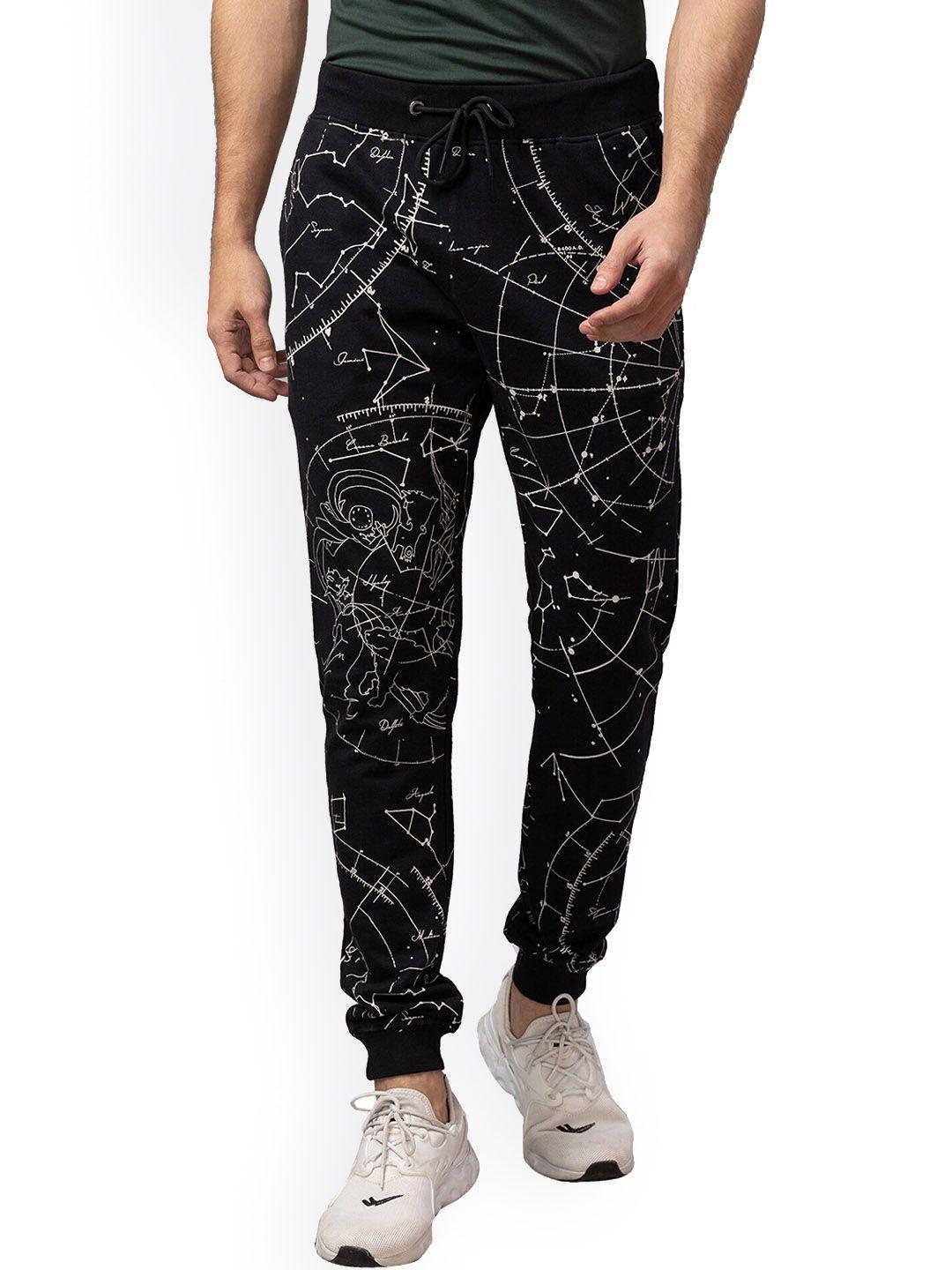 being human men printed mid-rise joggers