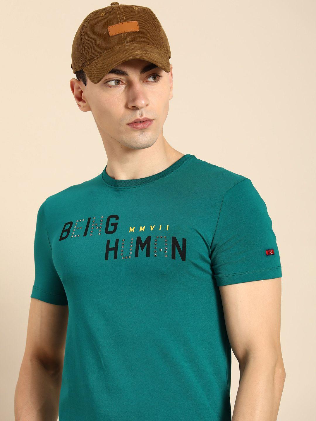 being human men typography print with embellishment t-shirt