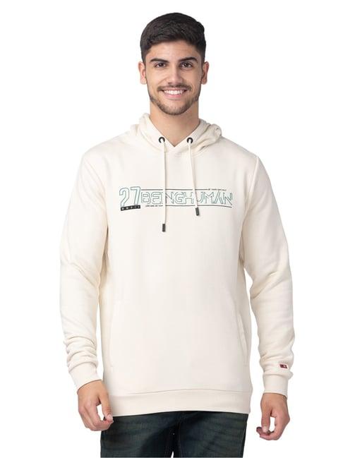 being human mens hoody-ecru